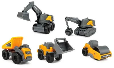 Mașini de construcții Dickie Toys - Volvo, 5 buc
