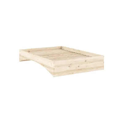 Pat matrimonial în culoare naturală din lemn de pin fără tăblie 140x200 cm Orbit – Karup Design