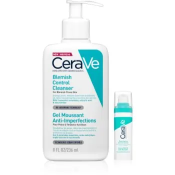 CeraVe Control Cleanser & Retinol Serum Duo set impotriva imperfectiunilor pielii cauzate de acnee