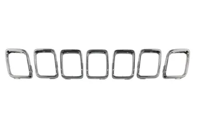 Ornament grila potrivit JEEP COMPASS II 2016-2022 - (set; crom)