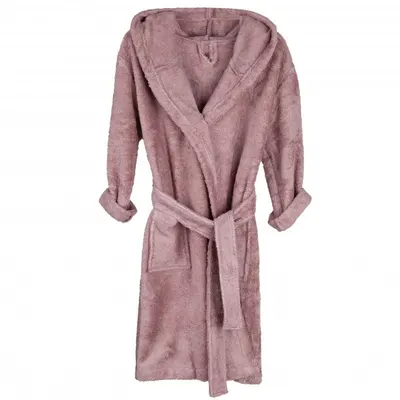 Halat de baie frotir din bambus pentru copii 8-10 ani Mellow Mauve