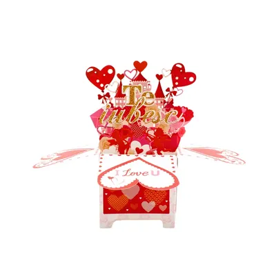 Decorațiune din hârtie Magic Pop-Ups Te iubesc