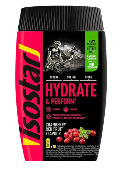 Pudra izotonica antioxidanti fructe rosii H&P, 400g, Isostar