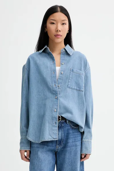 Rag & Bone cămașă pentru femei, din denim