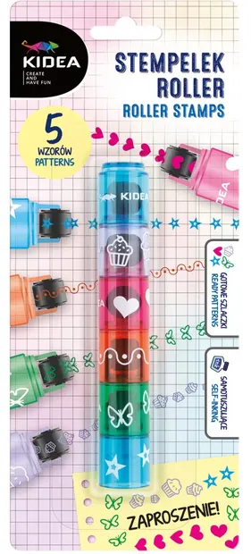 Set de ștampile cu rolă Kidea - 5 designul