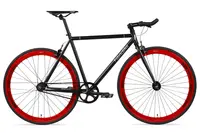 Original - Bicicletă fixie Hi-Ten oțel 28". Black/Red