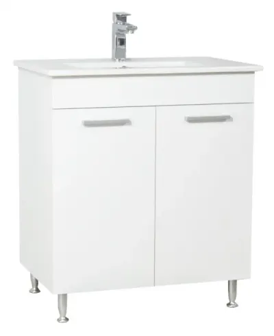 Set Baza si Lavoar seria 067, montat, 70 cm, alb