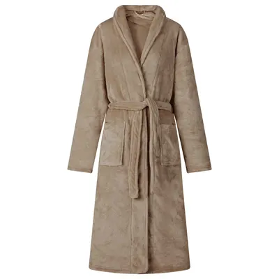 vidaXL Robe fără glugă Culoare Cămilă s Flanelă