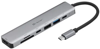 Stație de andocare Tracer - A-2, 7 porturi, USB-C, gri