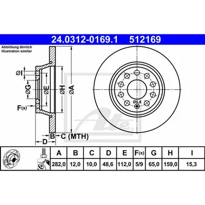 Disc frana ATE 24.0312-0169.1
