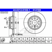 Disc frana ATE 24.0312-0169.1