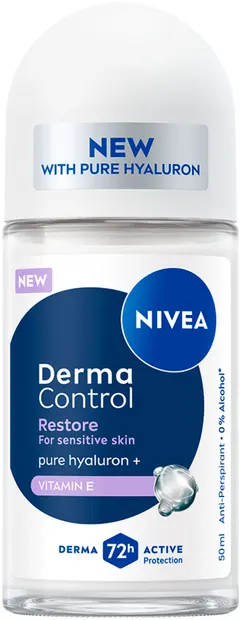 Nivea Derma ControlRoll-on antiperspirant Restore, 50 ml