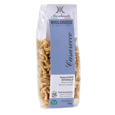 Paste din orez integral fara gluten Bio Casarecce, 250g, Marchesato