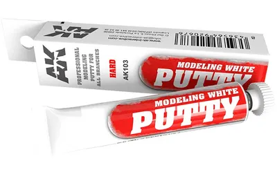 Pastă acrilică pe bază de apă AK Interactive - Modeling White Putty (AK103) (20 ml)