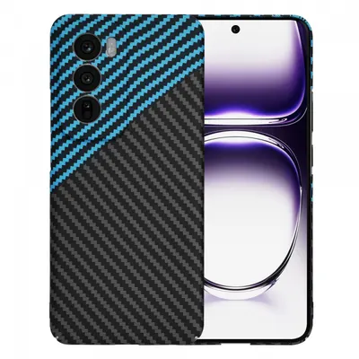 Husa pentru Oppo Reno12, Techsuit, Carbonite FiberShell, Neagra Bleu