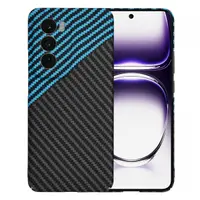 Husa pentru Oppo Reno12, Techsuit, Carbonite FiberShell, Neagra Bleu