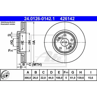 Disc frana ATE 24.0126-0142.1