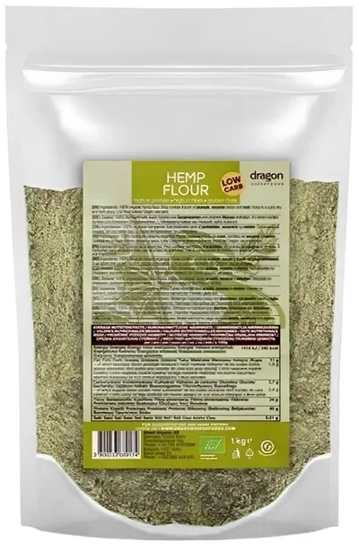 Făină bio de cânepă, 1 kg, Dragon Superfoods