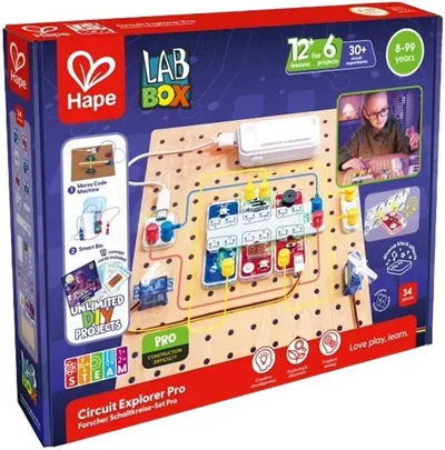 Kit educațional HaPe International LabBox - Studiu de circuit, 34 de piese