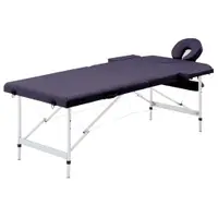 Gossi masa de masaj pliabila, 2 zone, violet, aluminiu