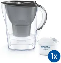 Cană de filtrare apă BRITA - Marella Cool Memo Pro, 2.4 l, grafit