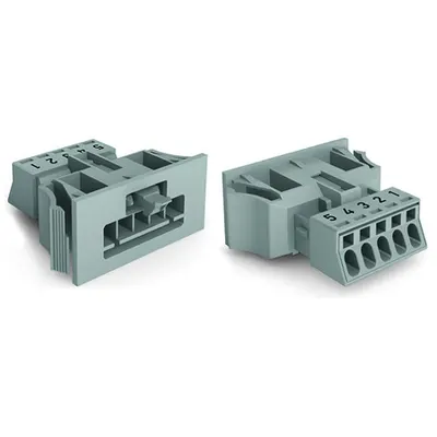 Snap-in plug; 5-pole; Cod. B; 1,50 mm²; pink
