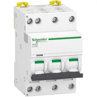 Acti9, iC40N Intreruptor automat 3P+N C 16A 6kA/10kA