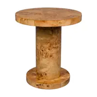 Măsuță auxiliară rotundă cu aspect de lemn de nuc ø 46 cm Quinn – Dutchbone
