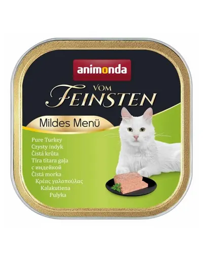 ANIMONDA Vom Feinsten Mild Menü hrană umedă tip pate pentru pisici cu curcan 100 g