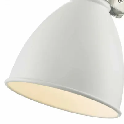 Corp de iluminat tip spot Frederick Single Wall Spotlight White Satin Chrome