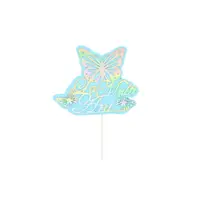 Cake Topper tort La Mulți Ani bleu-argintiu