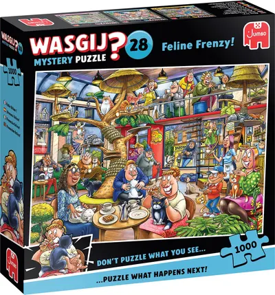 Puzzle-ghicitoare Jumbo din 1000 piese - Nebunia pisicilor