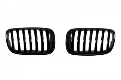 Grila radiator Dreapta Stanga Set 2 bucati, model pachet M, negru lucios potrivit BMW X5 E70 3.0-4.8 2006-2013