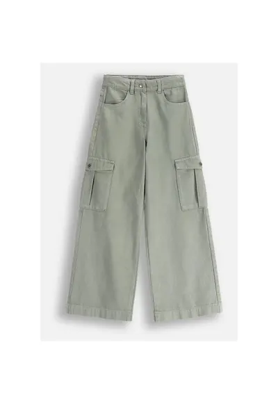 Pantaloni fete WC5119102DGJ - Bumbac - Kaki - Verde
