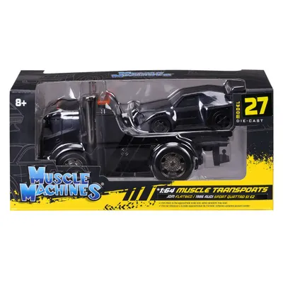 Transportator si masinuta, Maisto, Muscle Transports, JDM Flatbed si Audi Sport Quattro S1 E2 1986, 1:64