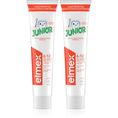 Elmex Junior 6-12 Years Pasta de dinti pentru copii. 2 x 75 ml
