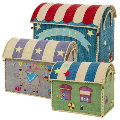 Set de 3 cosuri pentru jucarii - Circ