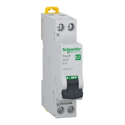 Easy9 Intreruptor automat 1P+N 4500 B 10A