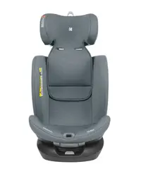 Scaun auto cu isofix KikkaBoo I-Roll I-SIZE Dark Grey 40-150 cm,omologat R129,SPS-protectie impact lateral,bara de recul,top teether,sezut rotativ,spatar reglabil,tetiera reglabila 24 pozitii cu spuma memorie,perna reductor