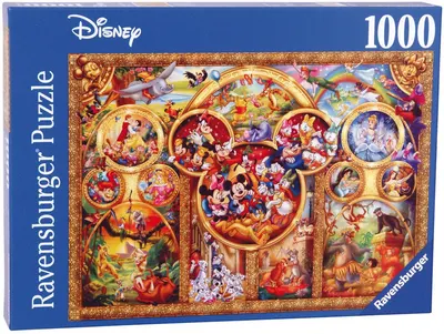 Puzzle Ravensburger din 1000 de piese - Cele mai bune teme Disney