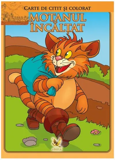 Motanul încălțat. Carte de citit și colorat - Paperback - ***