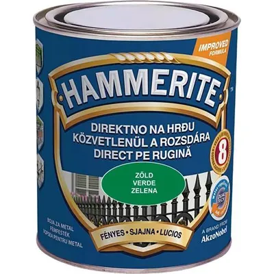 Vopsea email efect lovitura de ciocan 0.75 L, Hammerite, verde inchis / 5093401 Engros