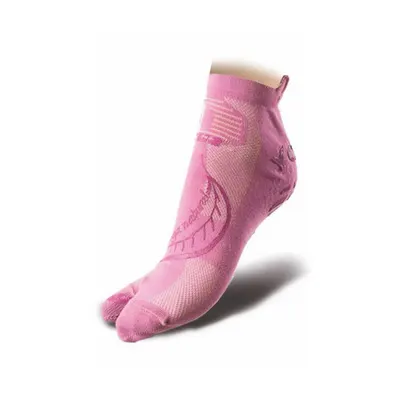 Șosete tehnice Yoga 1 deget adult anti-alunecare bumbac organic liliac