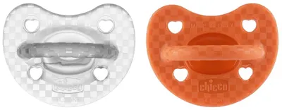 Suzetă din silicon Chicco - Soft Lux, 6-16 luni, pentru fete, 2 buc, sortiment