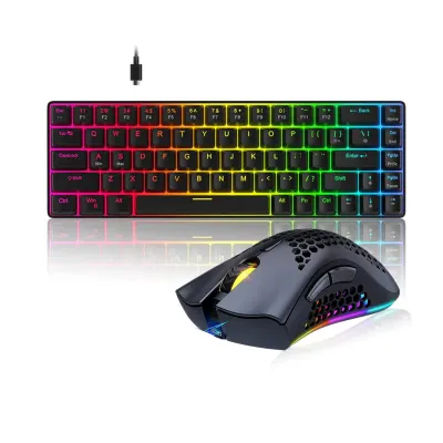 Pachet Gaming Timebox, 60%, Wireless, 95g, FastCharge, USB 2, 4 GHz, Negru - Default Title