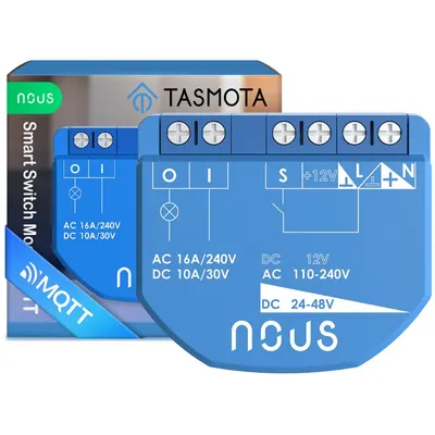 Releu wireless Nous B1T, 16A, Tasmota, Matter - 1 canal, ESP32 / 5905072800488
