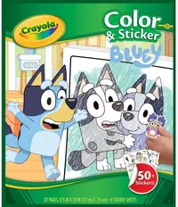 Carte de colorat Crayola Bluey - 50 stickere