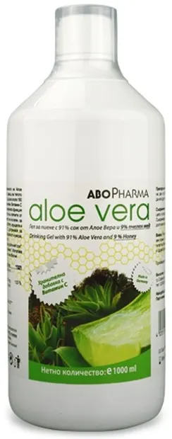 Aloe Vera, cu miere, 1000 ml, Abo Pharma