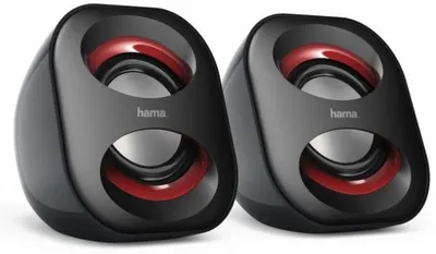 Sistem audio Hama - Sonic Mobil 183, 2.0, negru/roșu