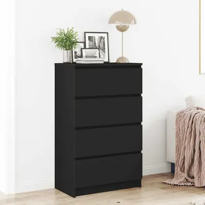 vidaXL dulap, negru, 60x35x98,5 cm, lemn compozit